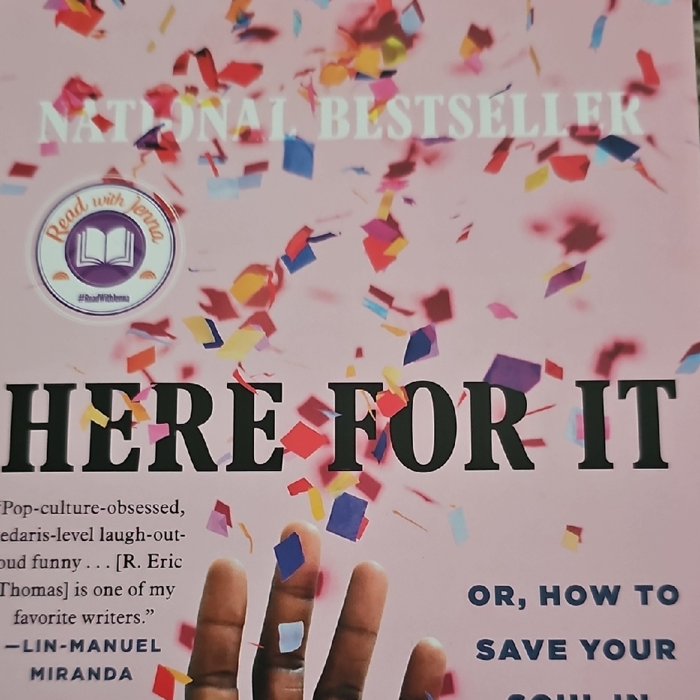 Here For It Book with Colorful Confetti Cover